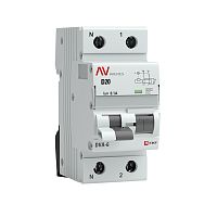 Дифференциальный автомат DVA-6 1P+N 20А (D) 100мА (AC) 6кА AVERES | код  rcbo6-1pn-20D-100-ac-av | EKF